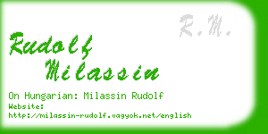 rudolf milassin business card
